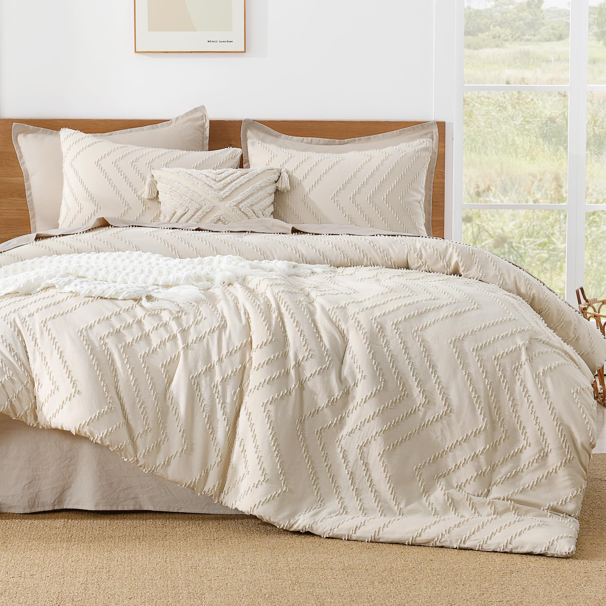 Litanika close-up of chenille stripe embroidery revealing texture and visual interest