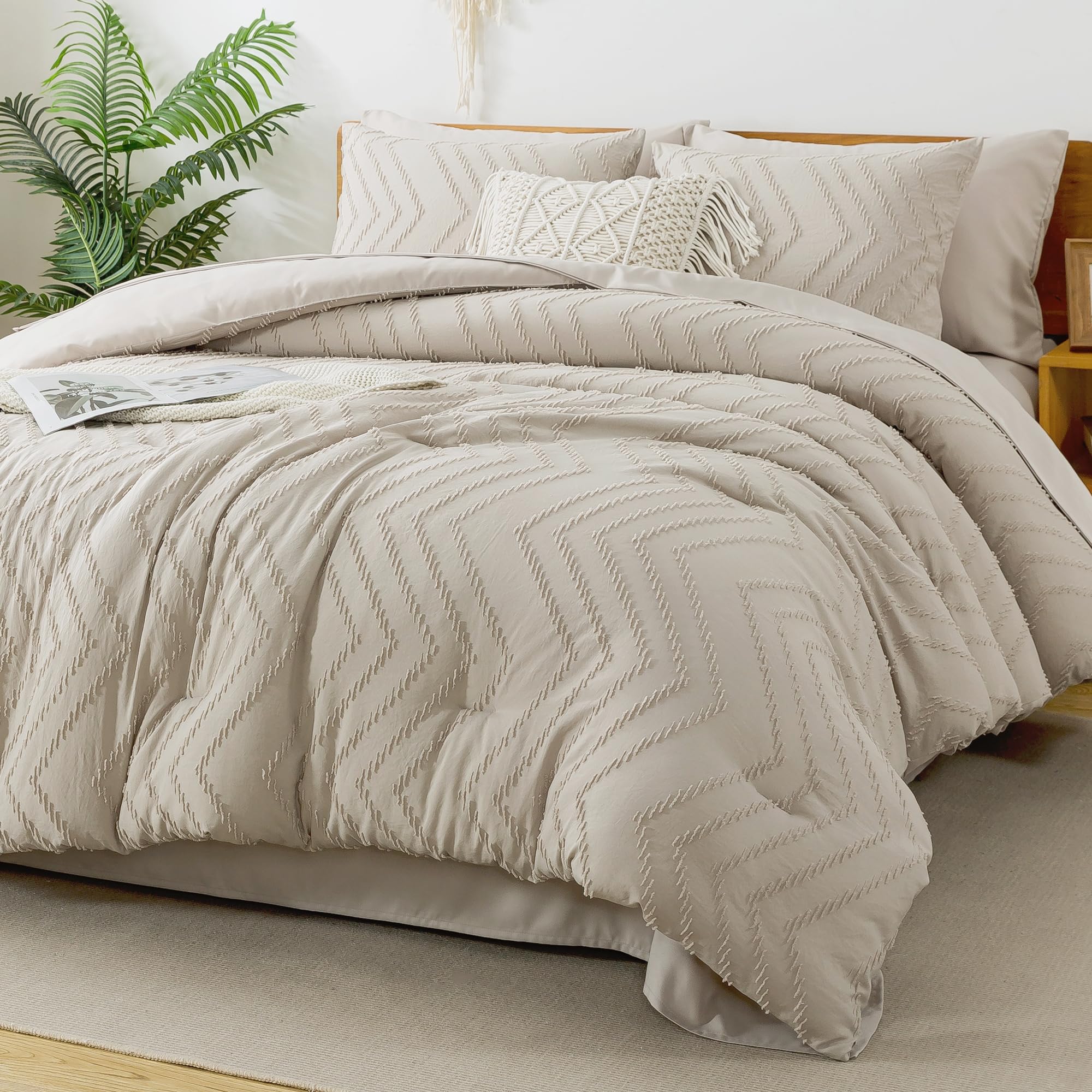 Litanika front view comforter set styled on king bed for quick bedroom refresh