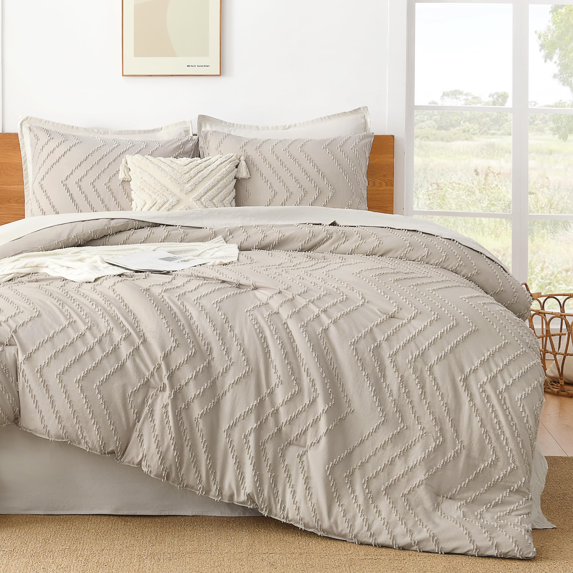 Litanika on a made bed lifestyle scene demonstrating calming aesthetic and room impact