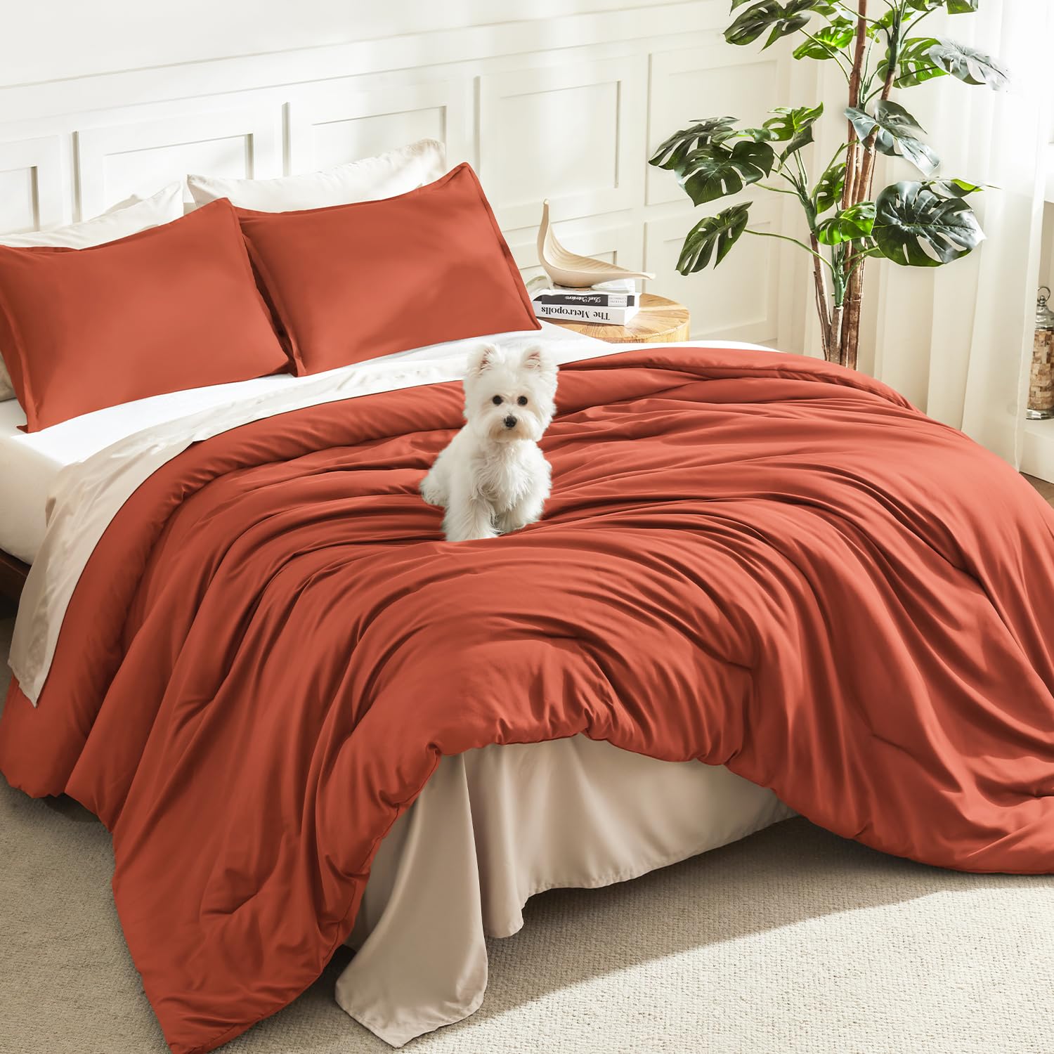 Litanika king comforter front view showing full bed coverage and tidy finish for styled comfort