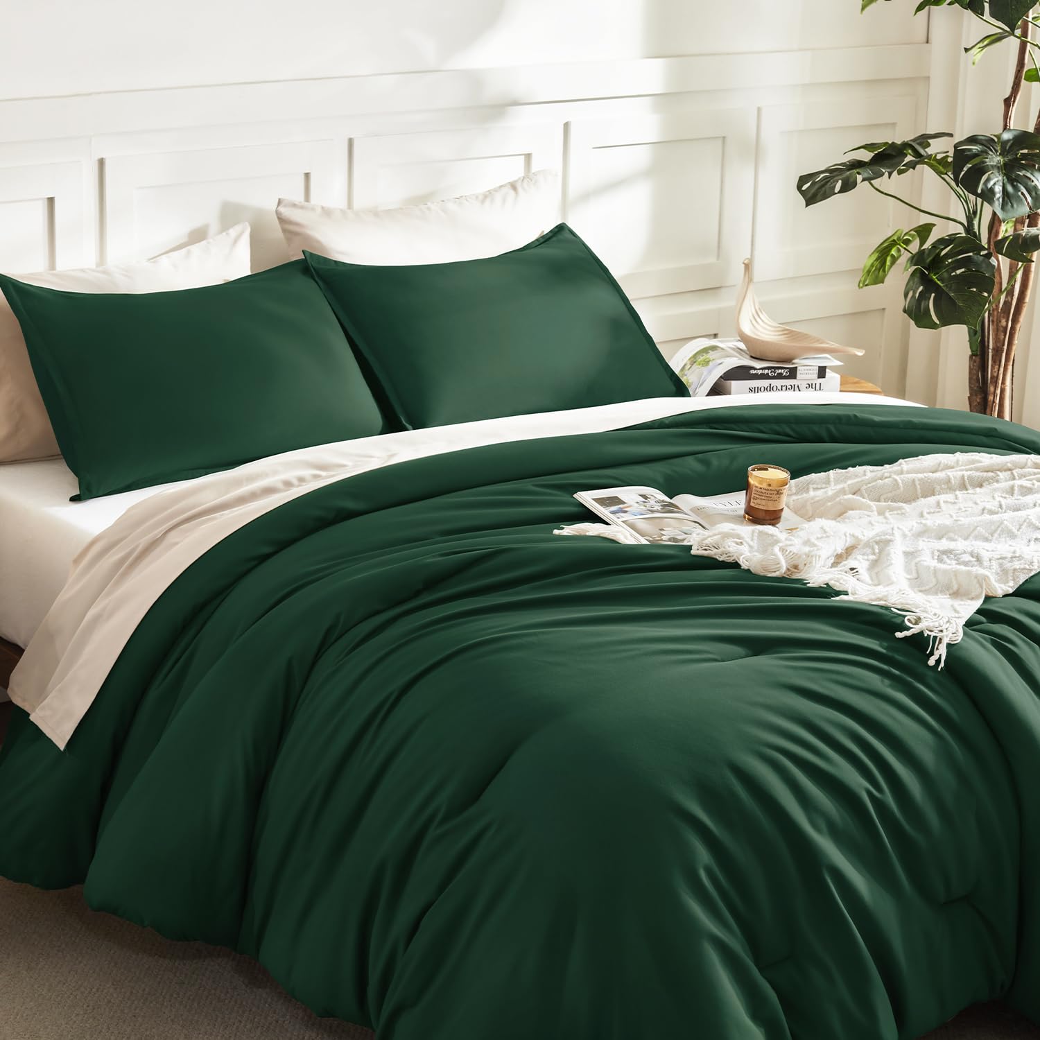 Litanika comforter in styled bedroom illustrating cozy, effortless modern boho appeal