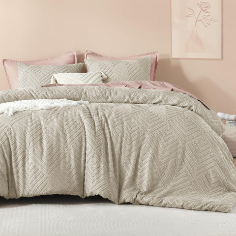 Litanika oatmeal texture close-up highlighting soft embroidered tufts