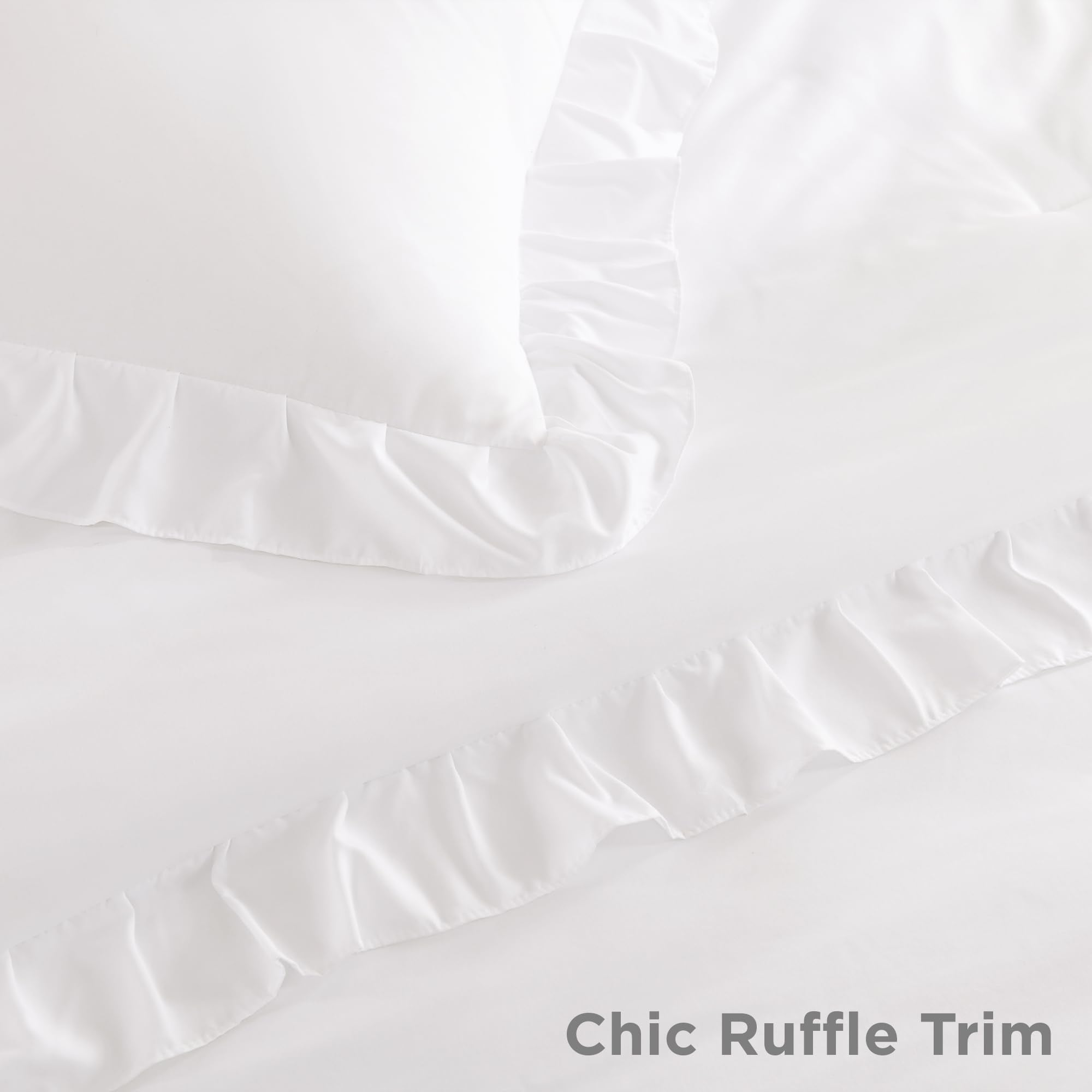 Litanika two pillowcases displayed with ruffles for a coordinated look
