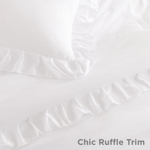 Litanika two pillowcases displayed with ruffles for a coordinated look