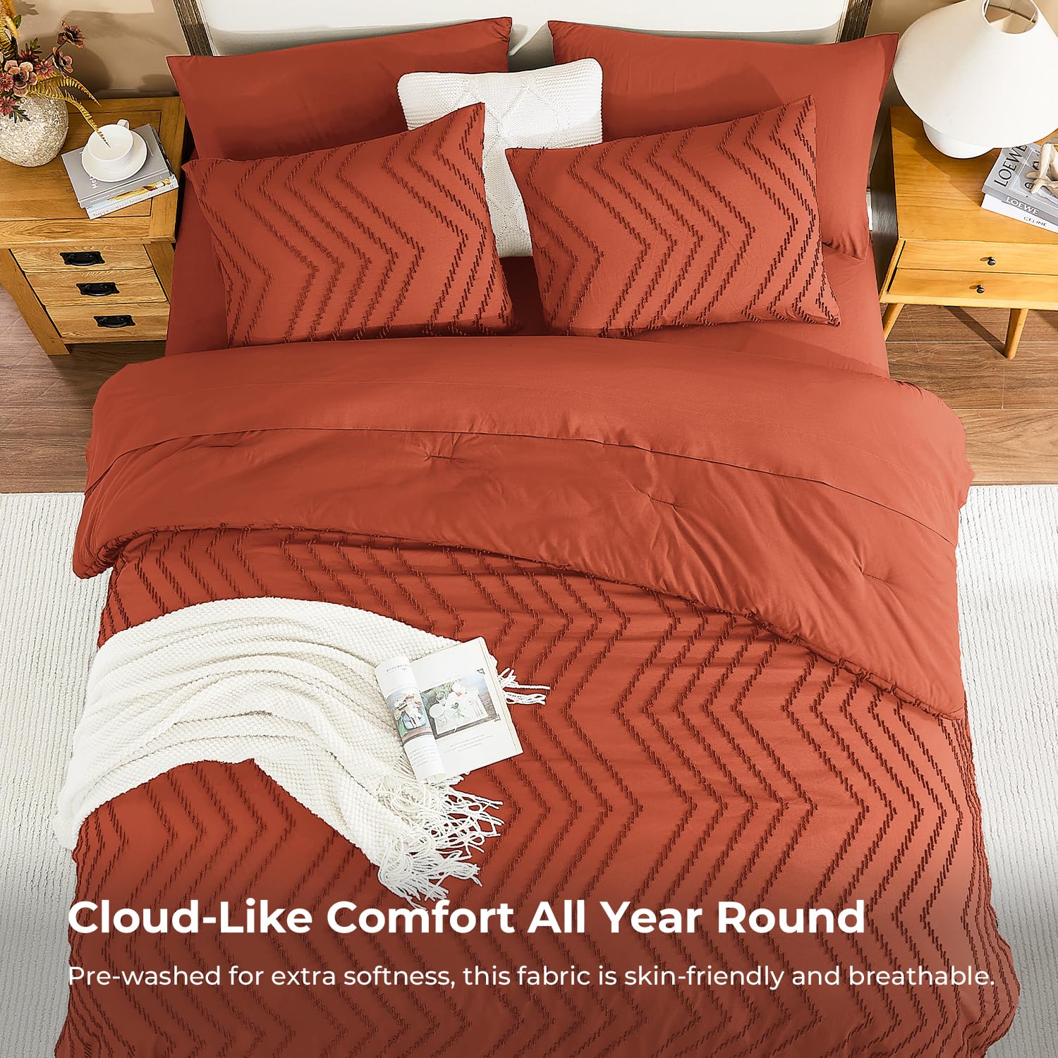 Litanika pillows and shams detail showing texture and polished look