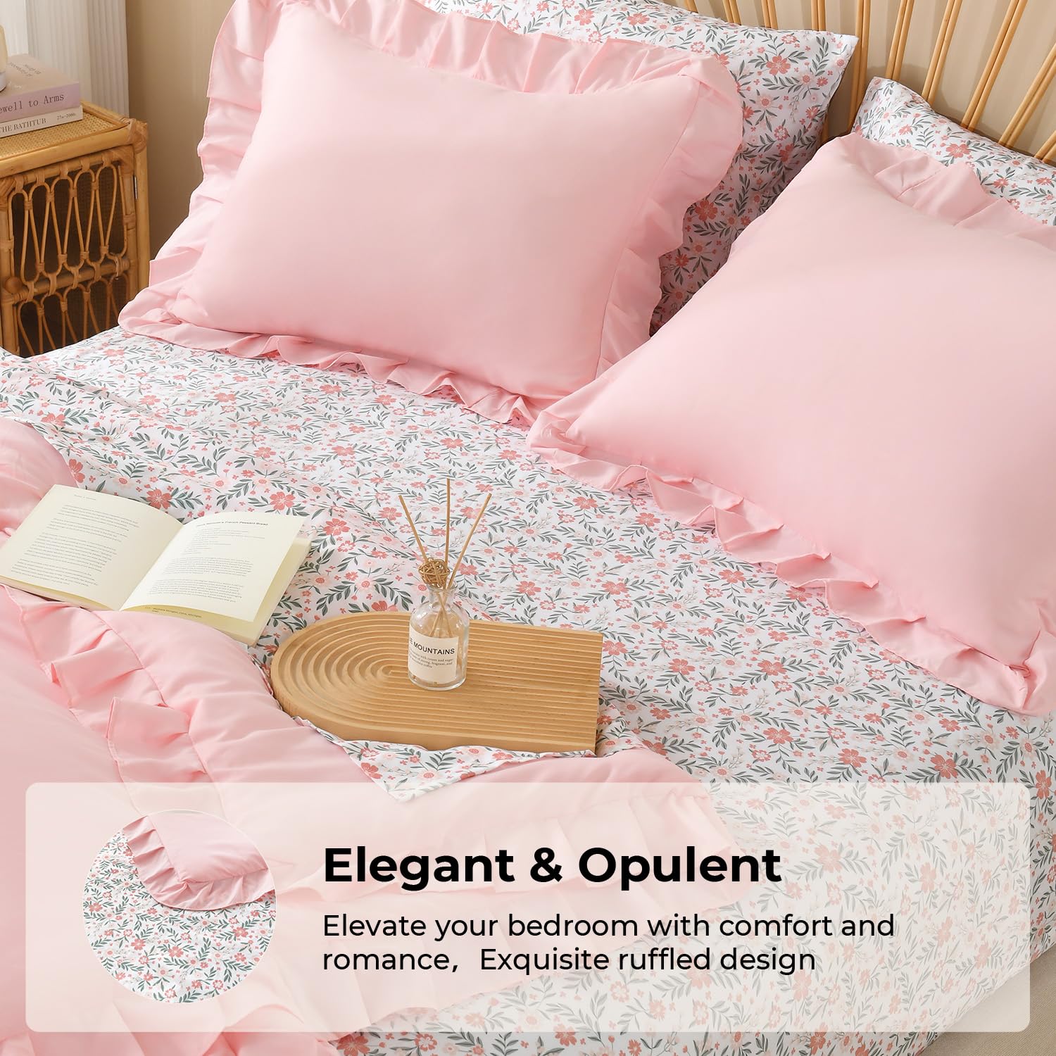 Litanika two shams and two pillowcases set arranged for matching look