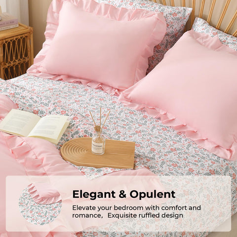 Litanika two shams and two pillowcases set arranged for matching look