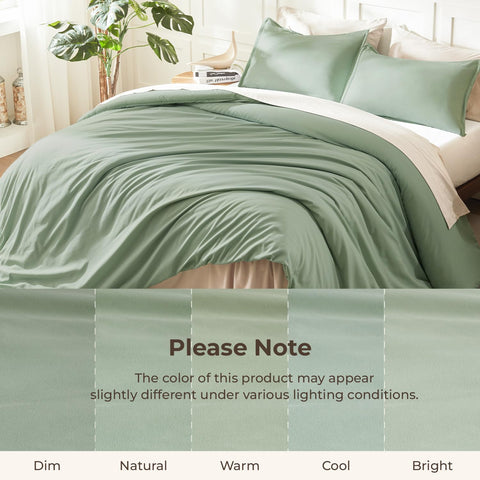Litanika comforter on mattress showing size comparison and generous overhang