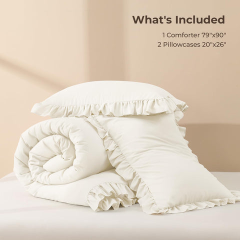 Litanika comforter held by hand showing scale and generous coverage benefit