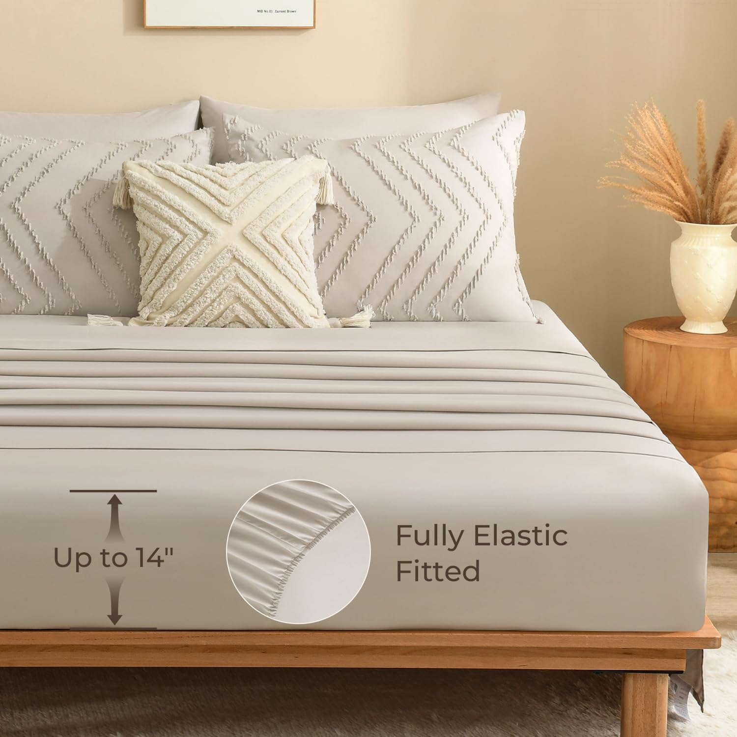 Litanika size scale bedroom setting demonstrating king coverage and proportion