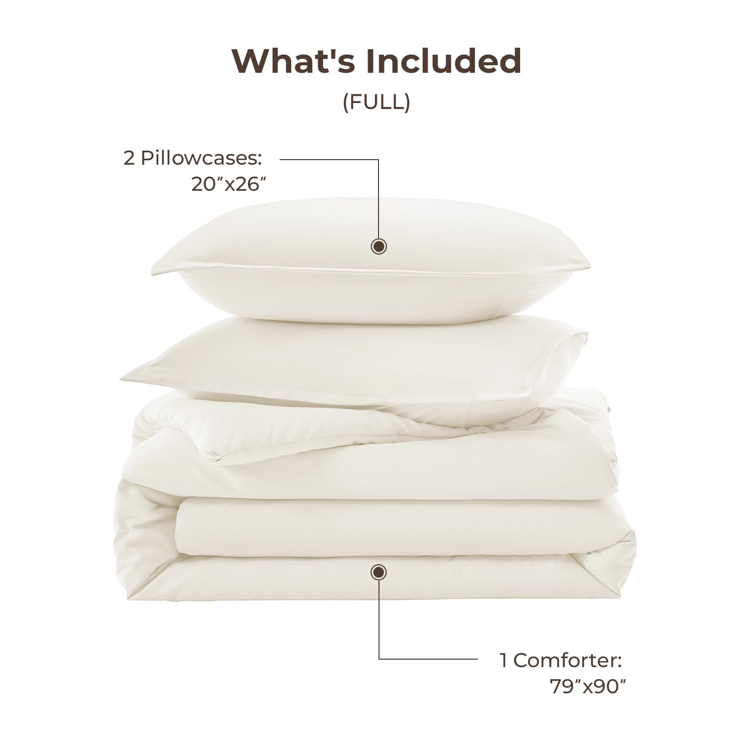 Litanika comforter on full bed scale illustrating generous coverage