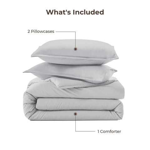 Litanika comforter on queen bed showing size and generous coverage