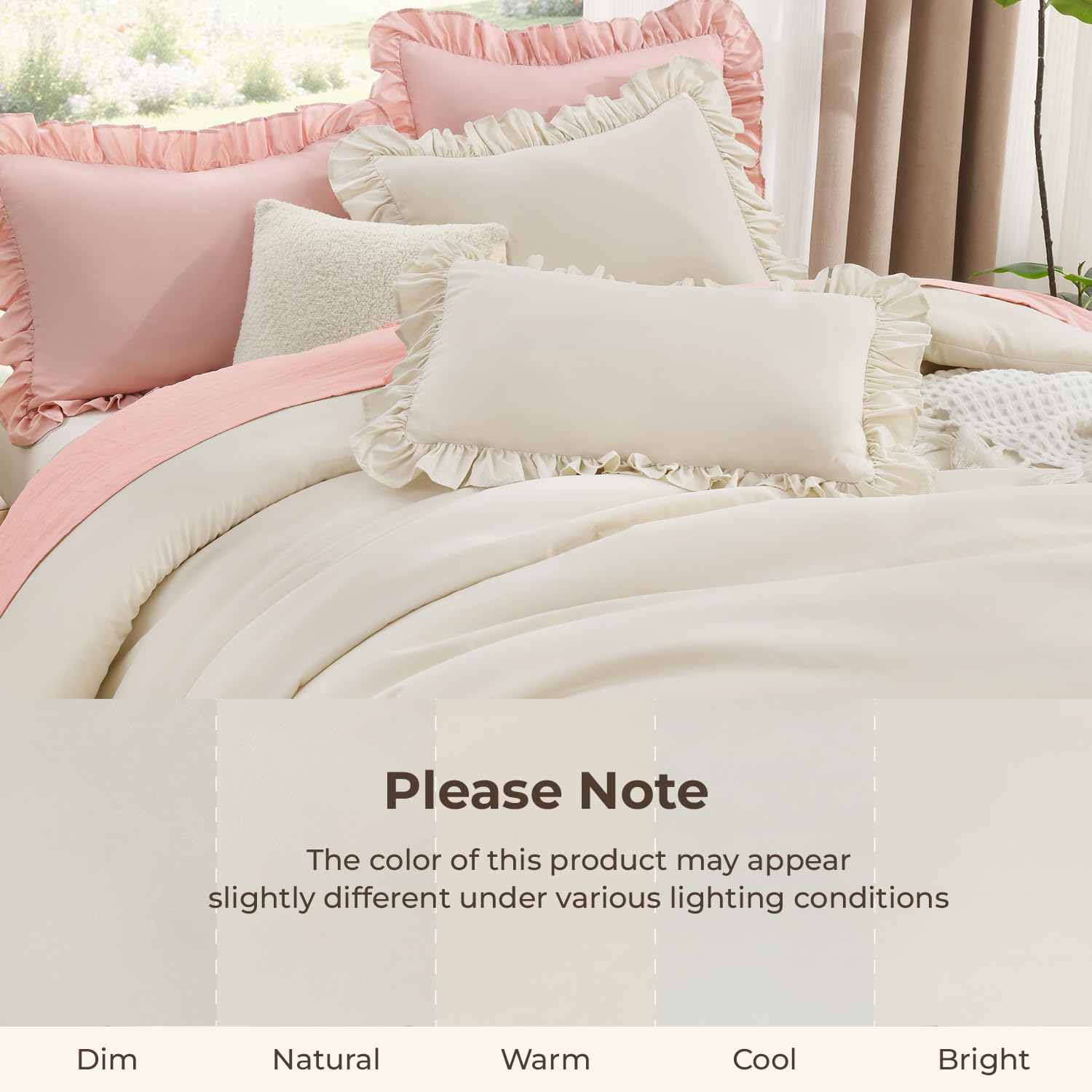 Litanika comforter beside ruler demonstrating 90x90 inch queen scale