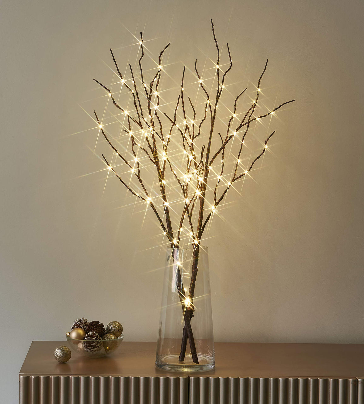LITBLOOM front view showing full 32-inch branch set and warm glow benefit