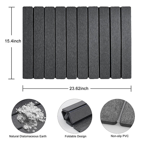 LiteTool mat under pet bowls showing splash protection benefit: dryer floors