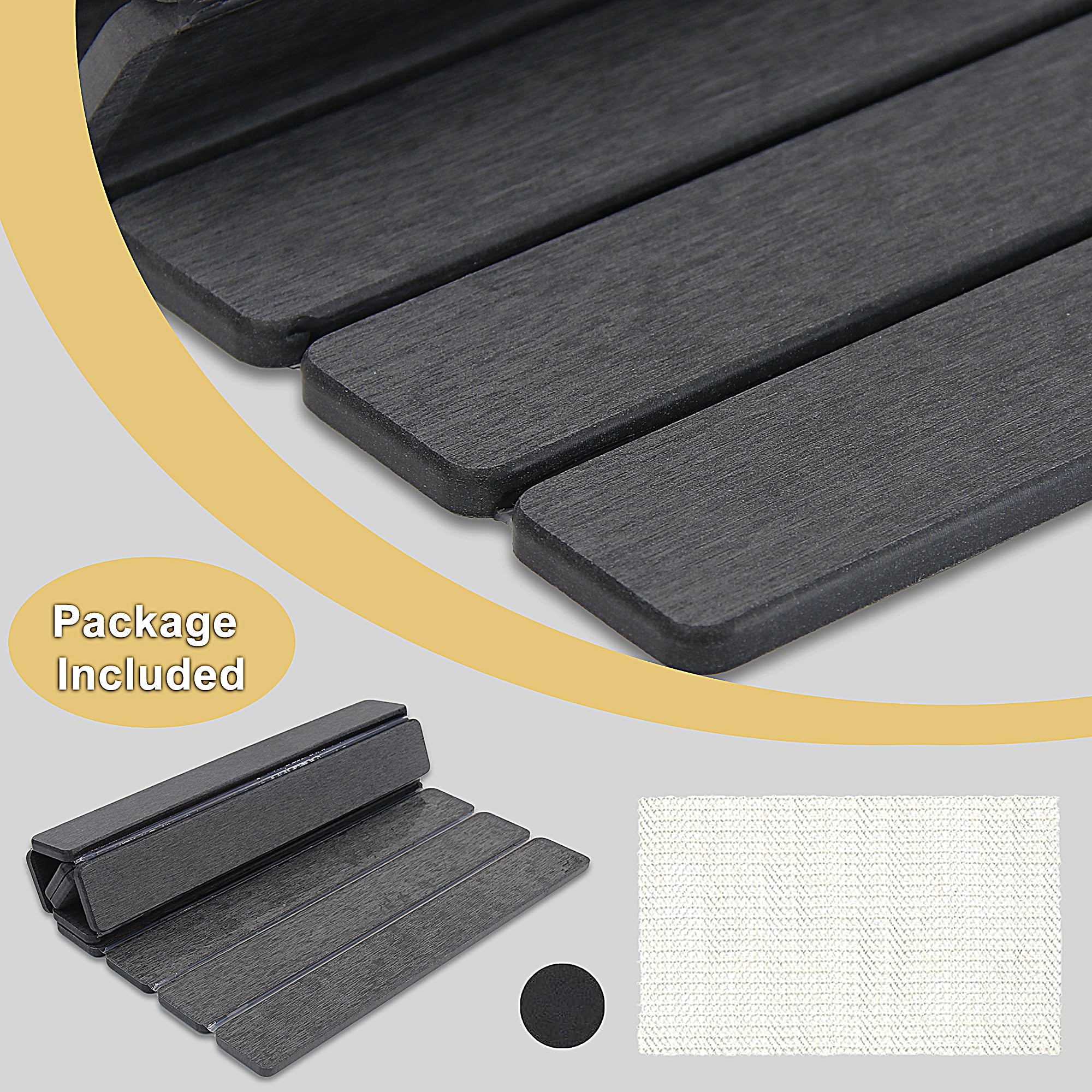 LiteTool mat with stacked dishes demonstrating fast-drying benefit: no water pooling