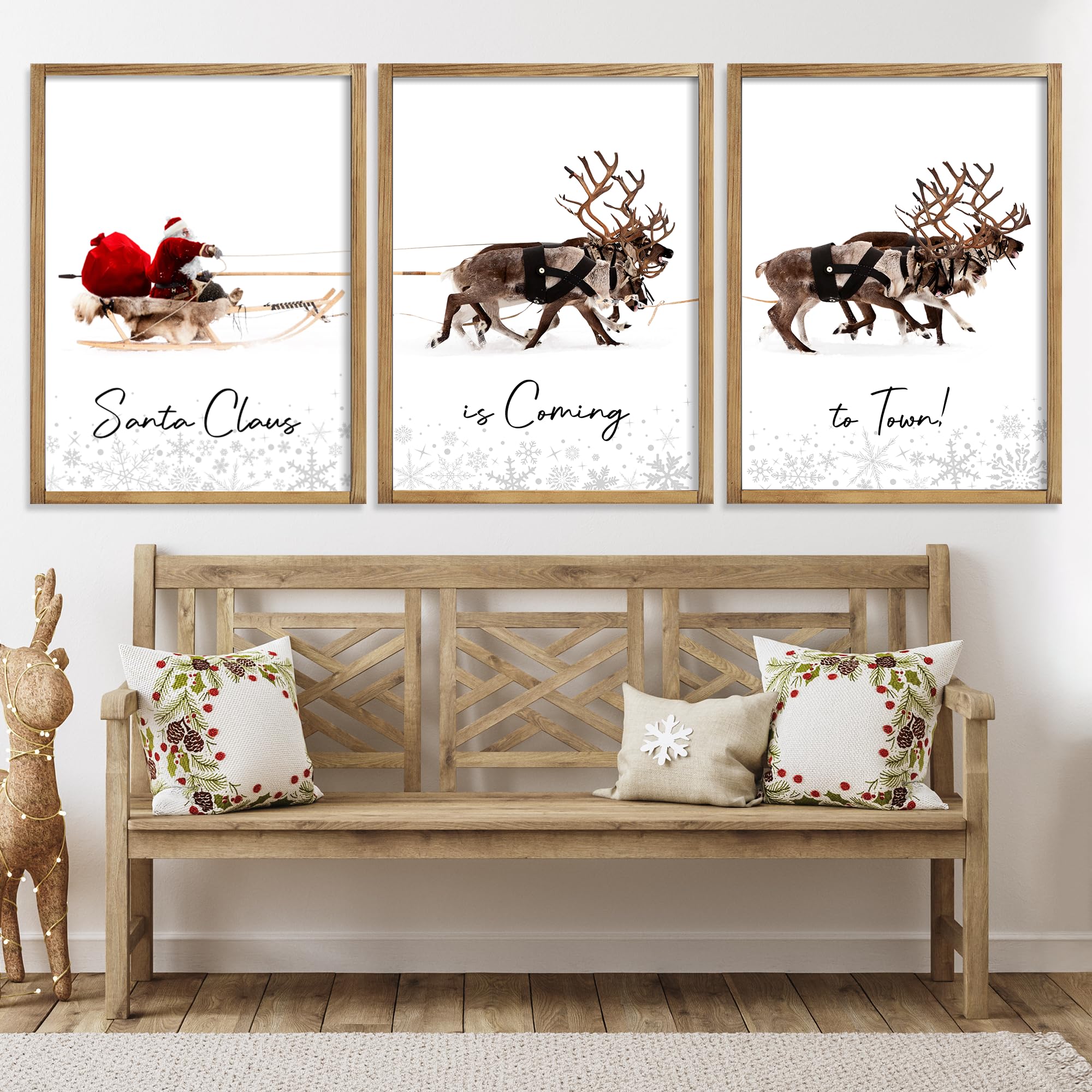 LITIVY front view framed set showing festive trio and instant holiday upgrade