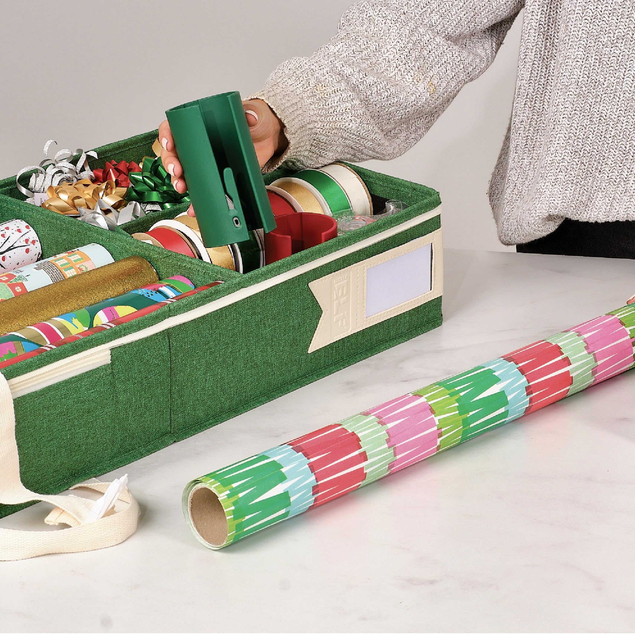 Little ELF in a wrapping station showing convenience while wrapping