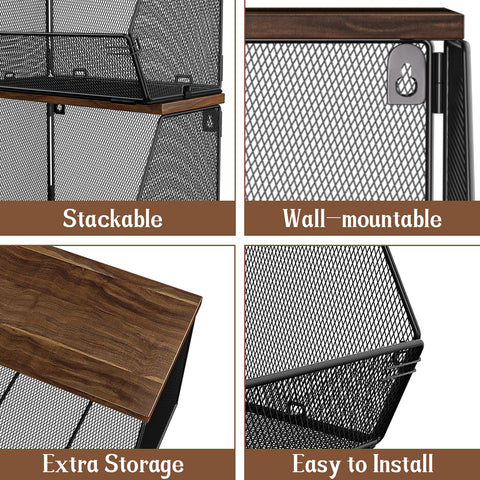 Litwaro wall mounted in kitchen saving countertop room and organizing snacks