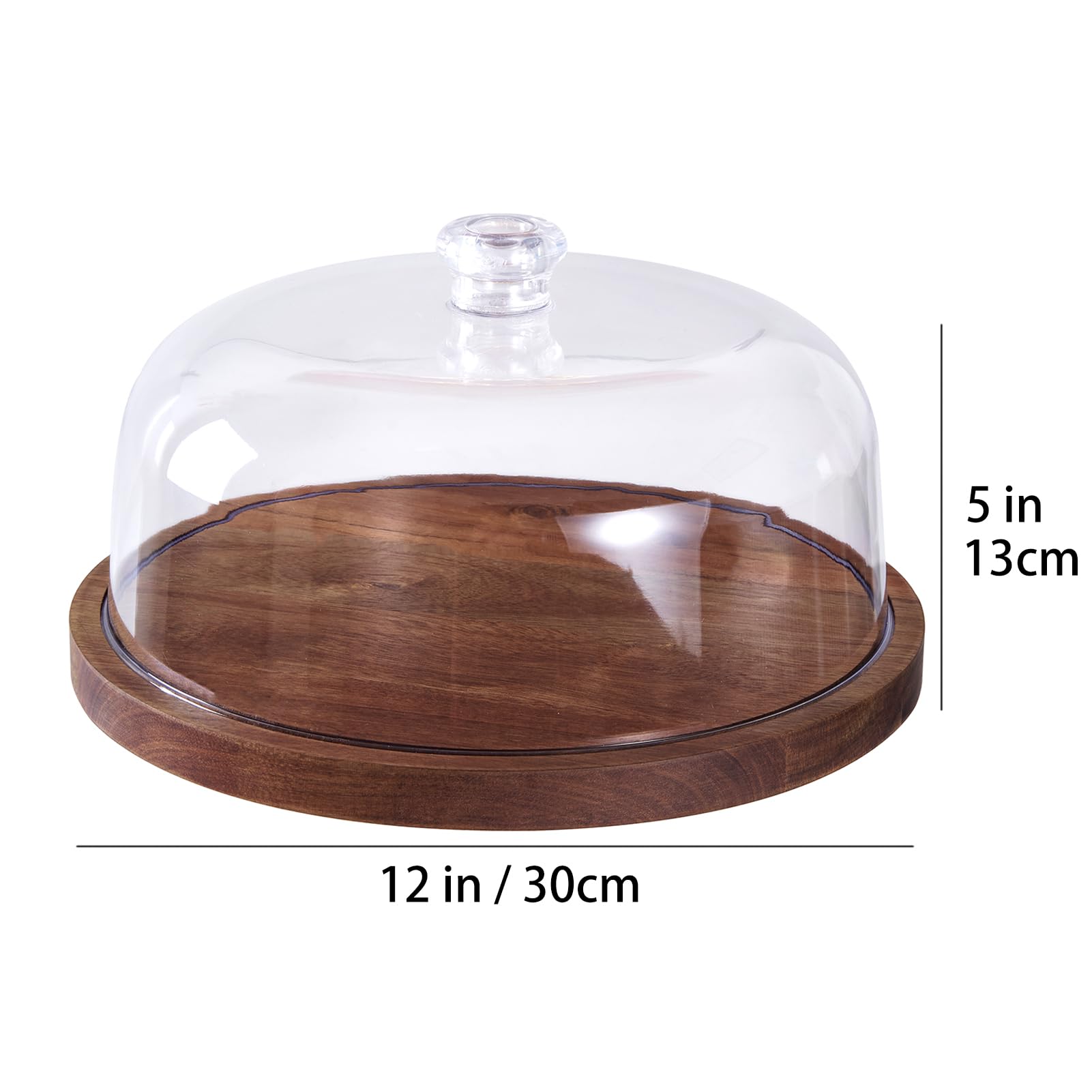LiTY cake stand stored with dome attached for compact, protected storage