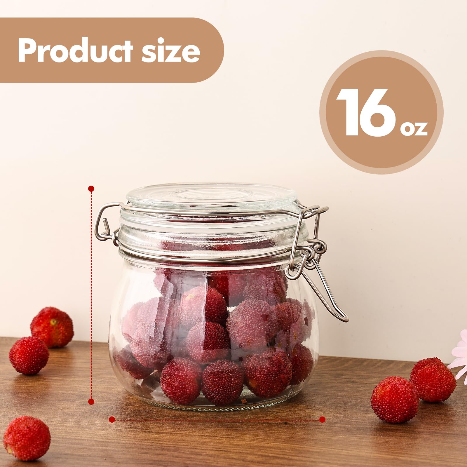 Liuruiyu jar held in hand showing 16oz size and easy handling benefit