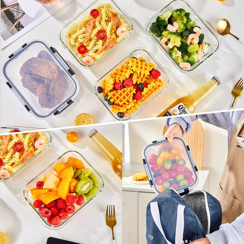 Liuruiyu stacked containers inside fridge maximizing storage and visibility