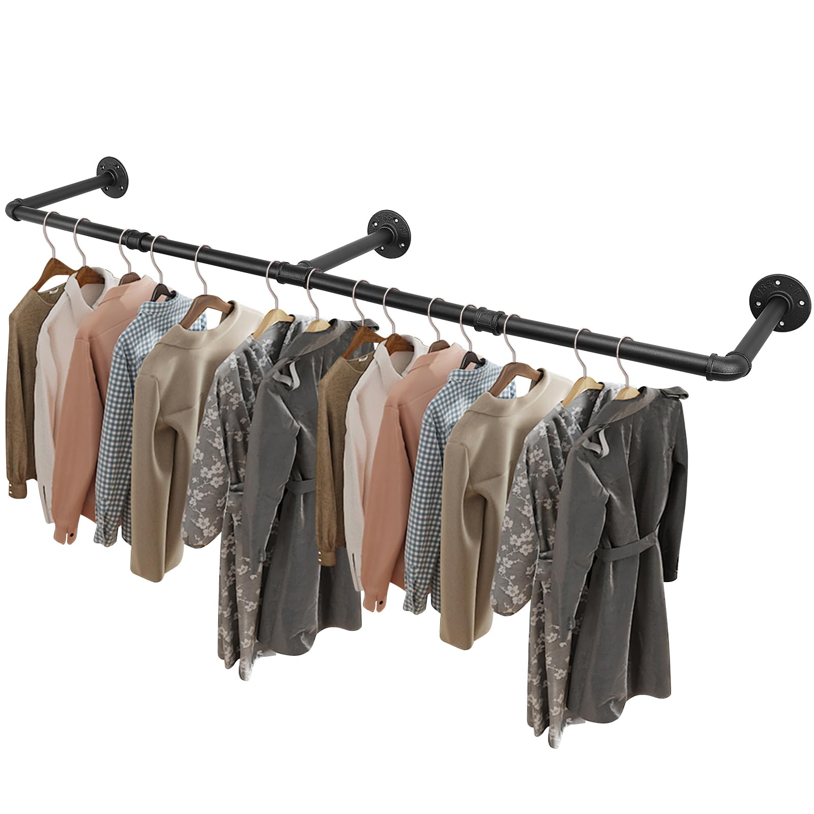 Livabber front view 60-inch rack showing sturdy industrial storage benefit