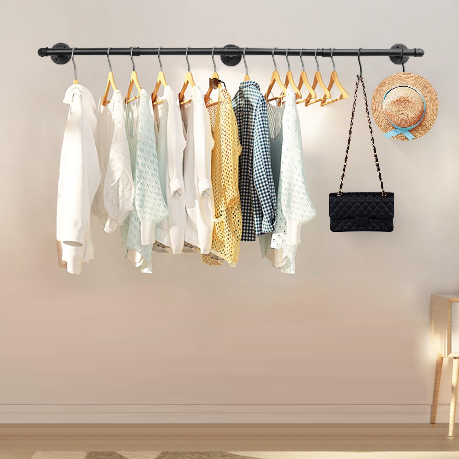 Livabber lifestyle bathroom display showing versatile towel and robe storage