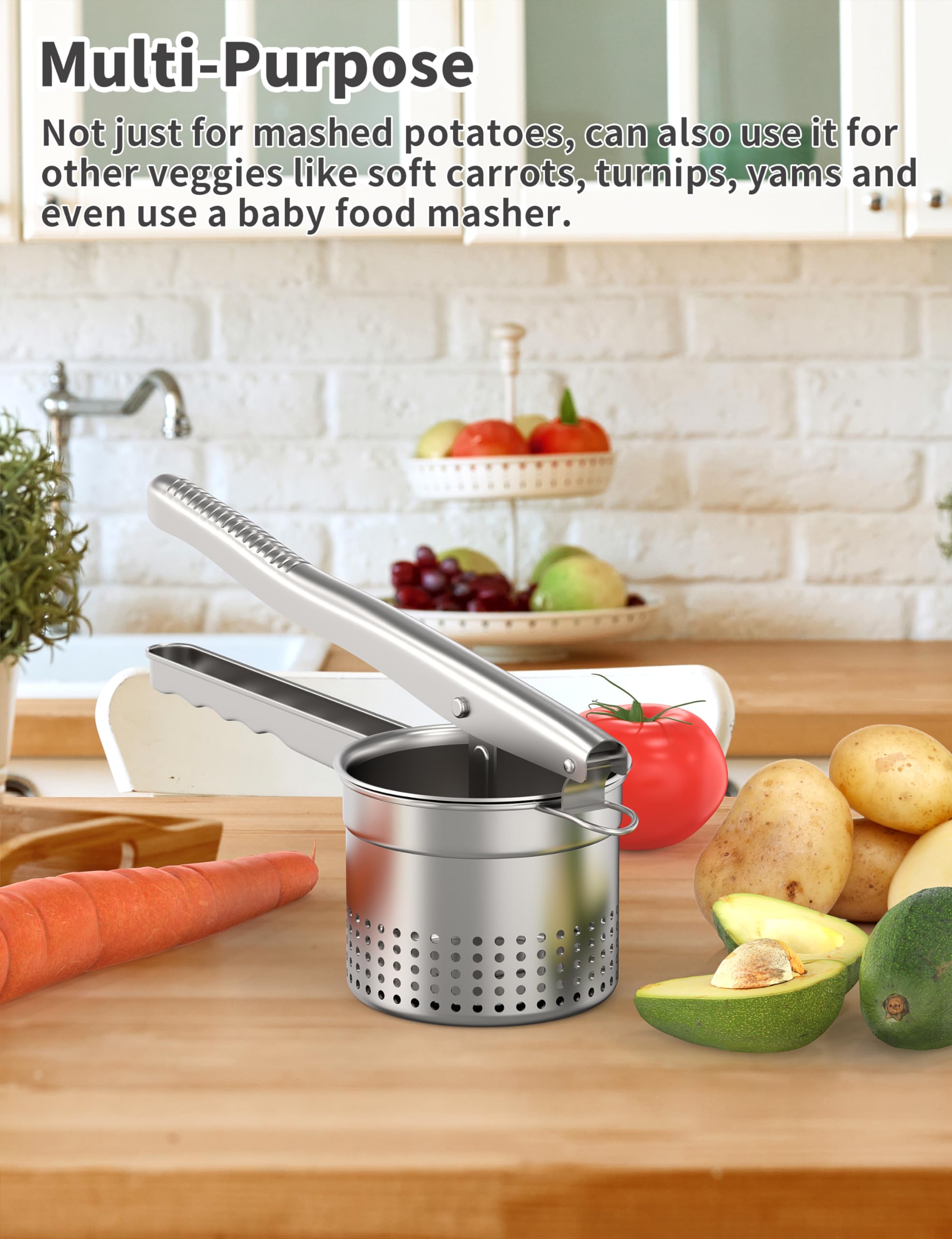 Livilord stainless ricer ready for dishwasher demonstrating easy cleanup and durability