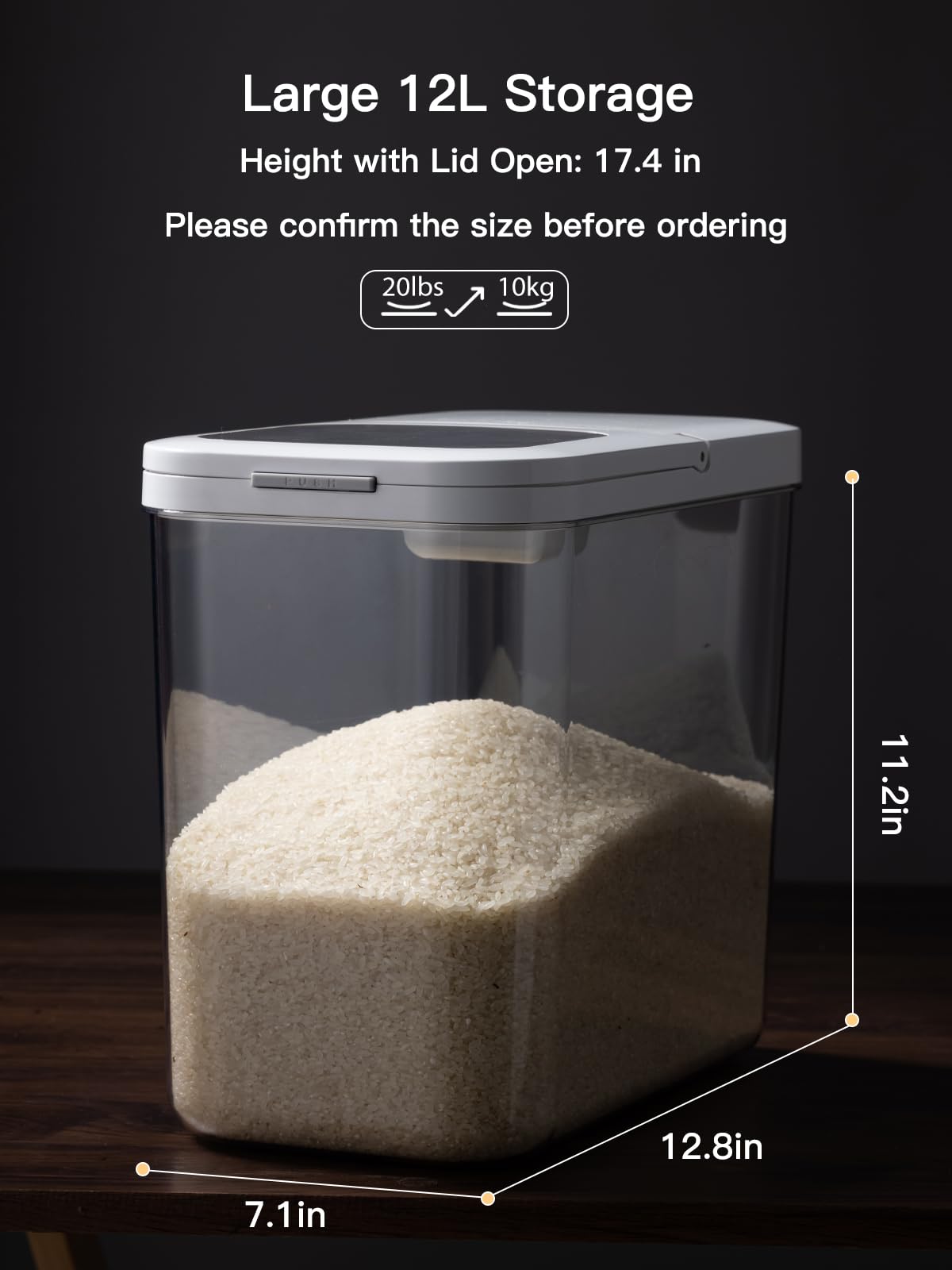 LivLab Mker side with capacity markings for simple inventory tracking