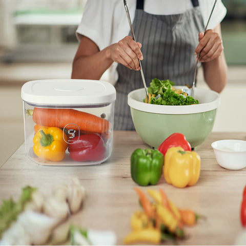 LivLab on pantry shelf illustrating organized space-saving benefit