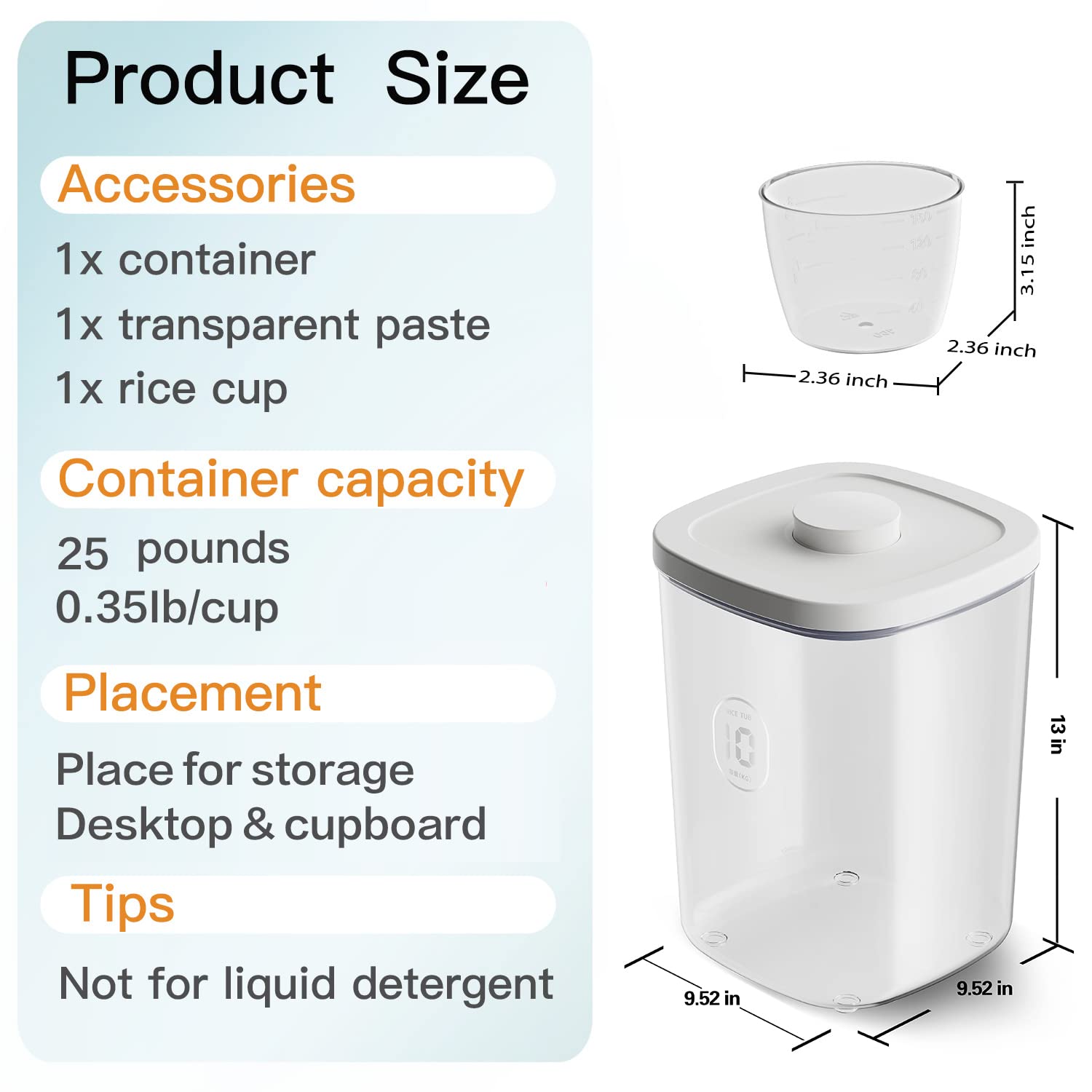 LivLab top view highlighting airtight seal to keep rice fresh