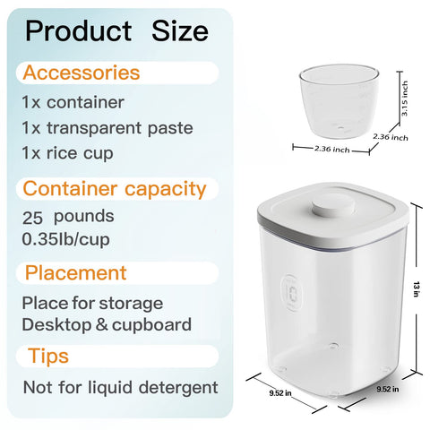 LivLab top view highlighting airtight seal to keep rice fresh