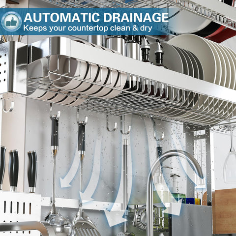 LIVOD demonstration of rack holding heavy pots showing 200 lb capacity benefit