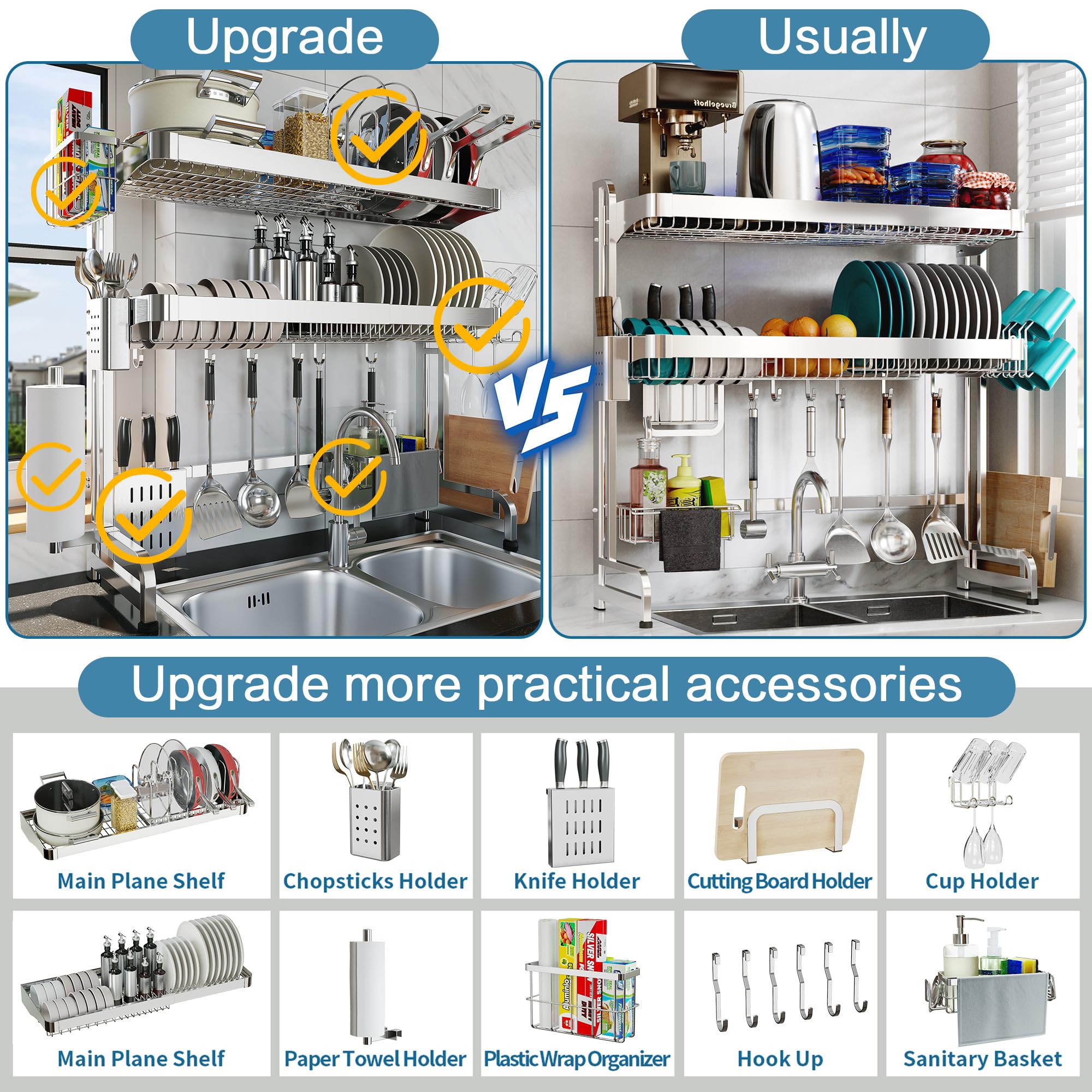 LIVOD close-up of top shelf showing durable mesh and cookware storage benefit