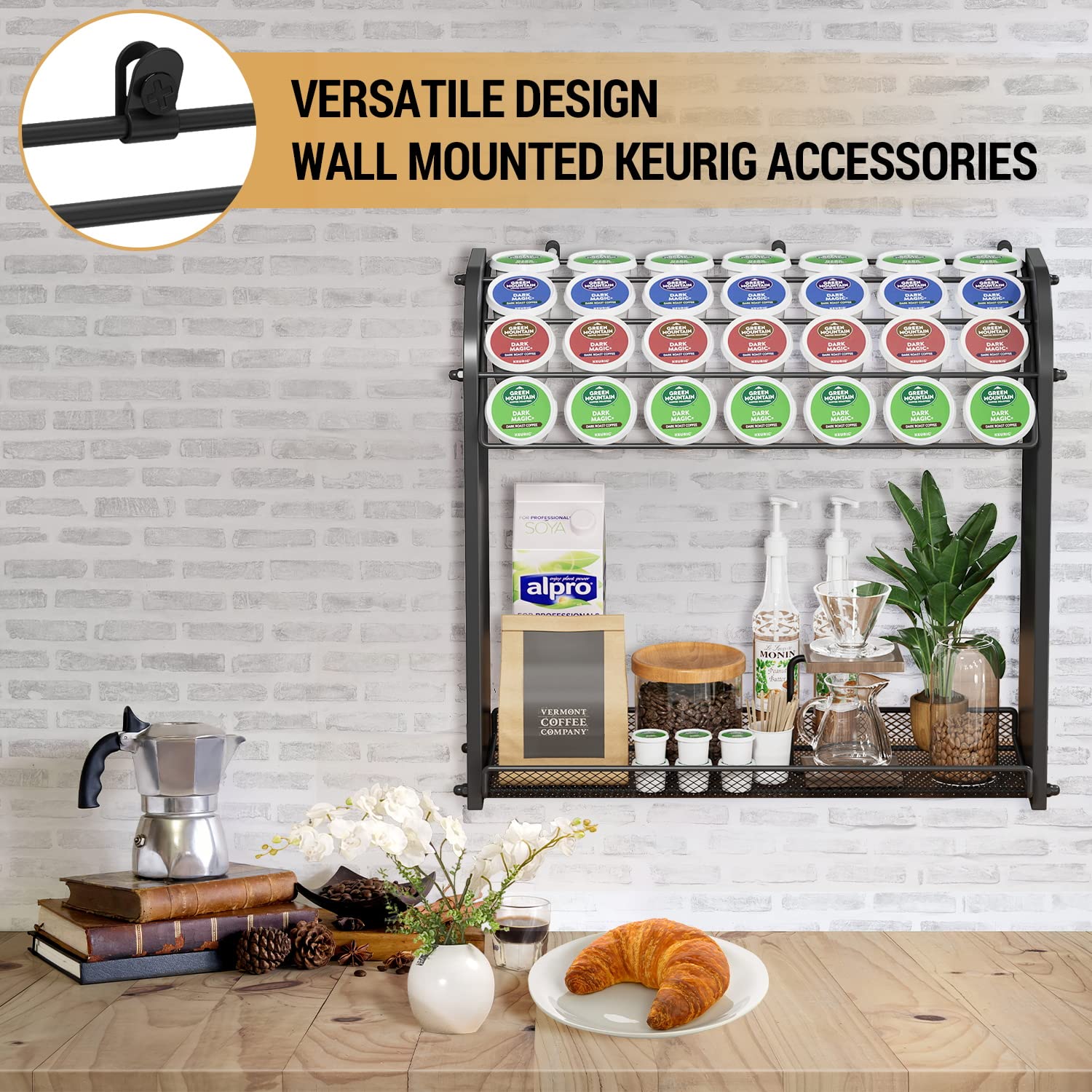 Lixple holder next to mug showing scale and accessible coffee setup