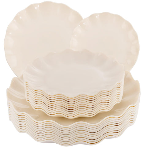 LIYH front packaging showing 24-piece ivory plate set and benefits