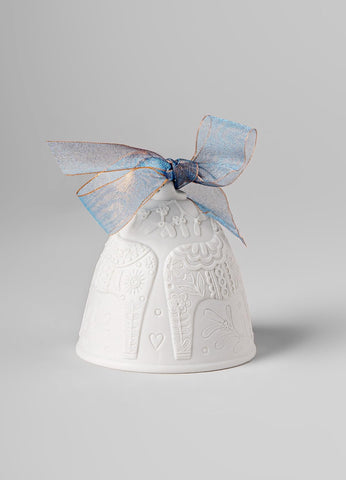 LLADRÓ close-up of the bell’s matte porcelain texture highlighting handcrafted quality