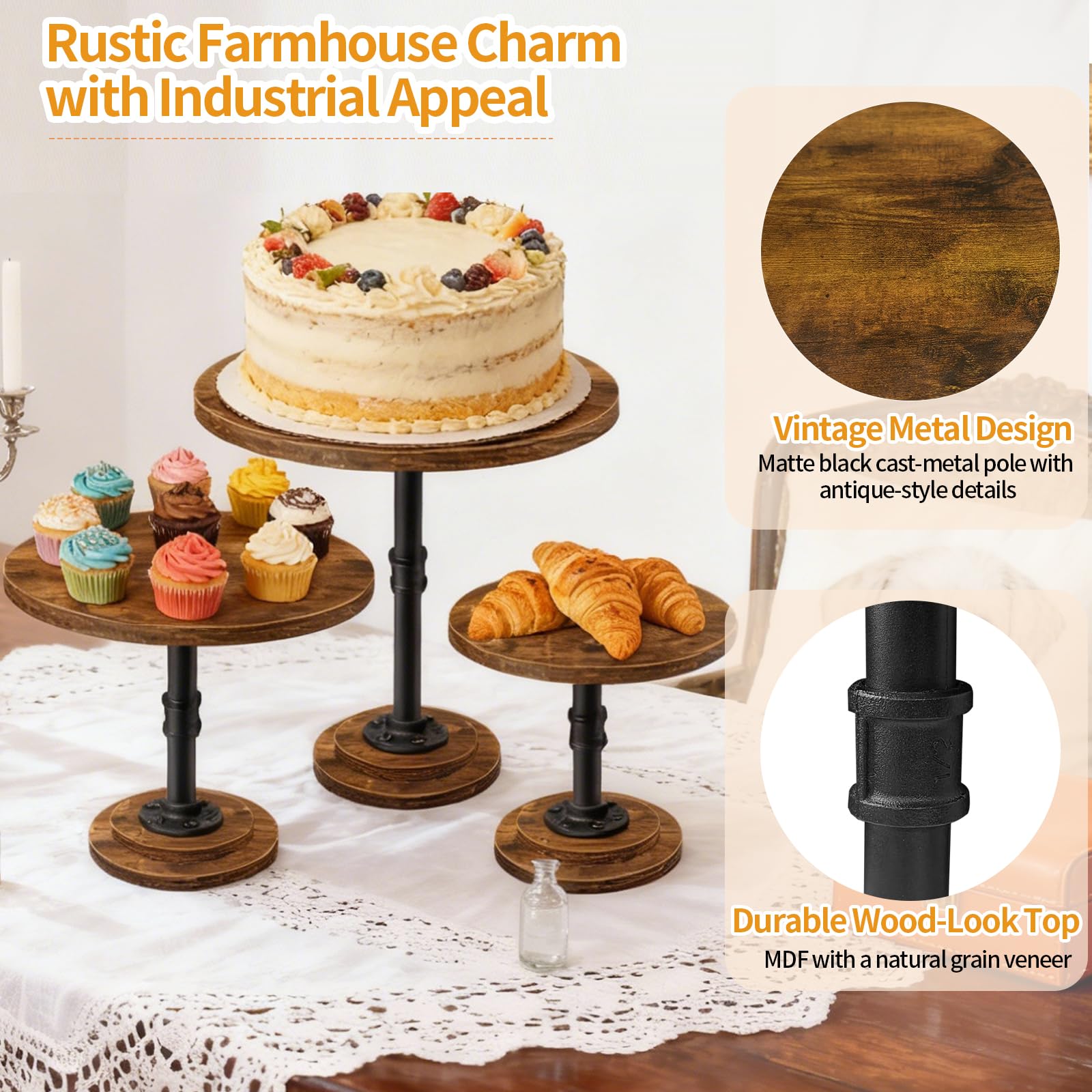 LLAXERGU weighted base detail demonstrating stable support for heavier cakes