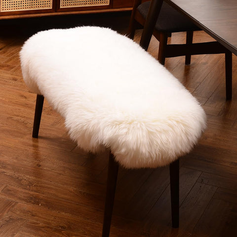 LLB sheepskin used as chair seat cover for extra softness