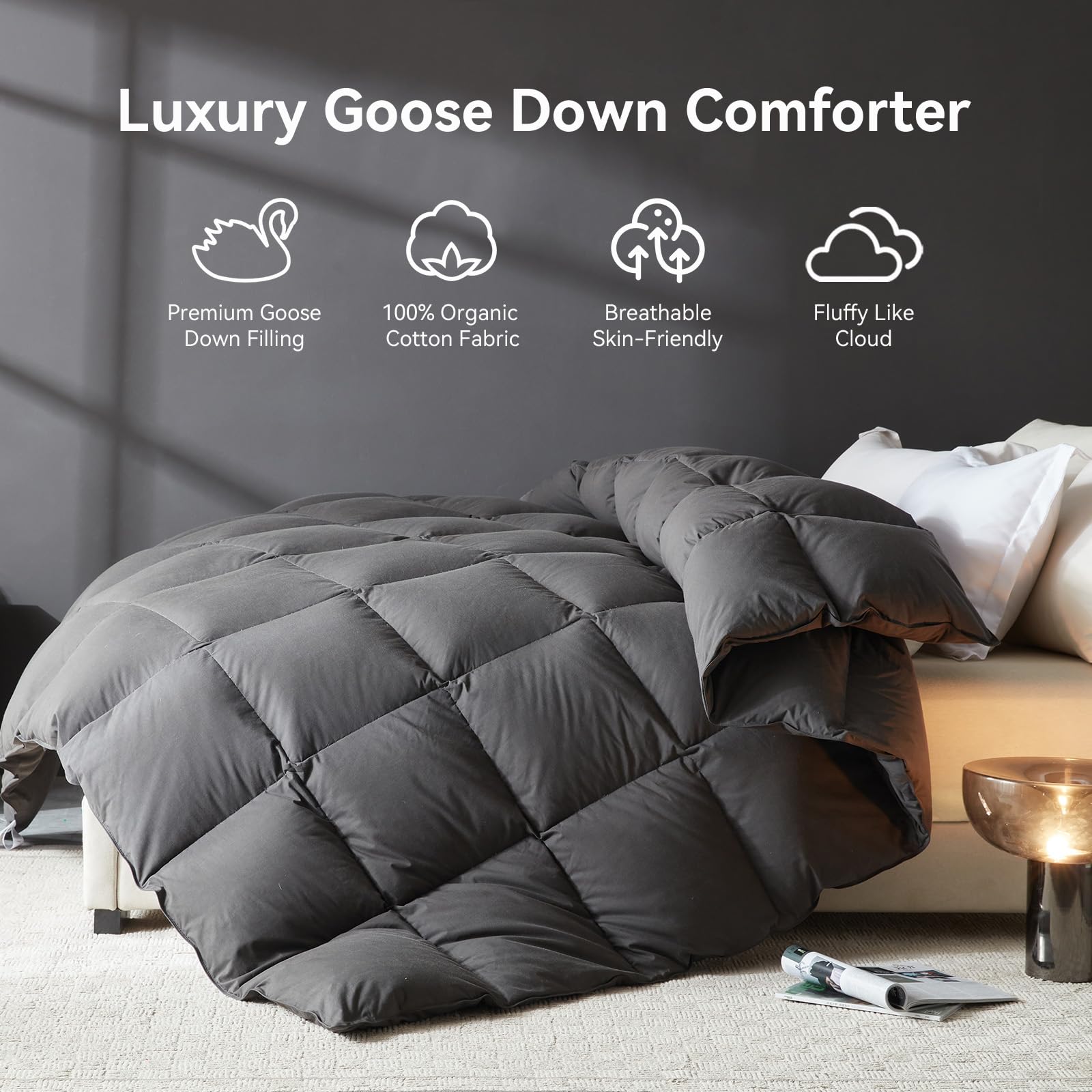 L LOVSOUL cotton cover close-up highlighting soft texture and breathable comfort