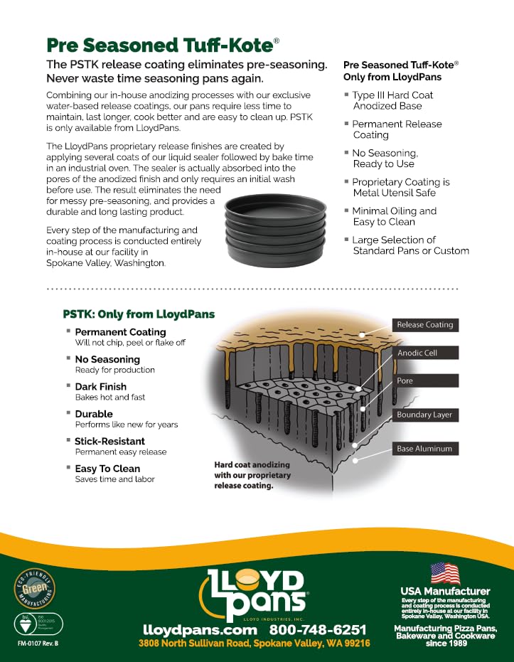 Lloyd Pans pan beside ruler showing 12x12x1.5 inch size for accurate fit