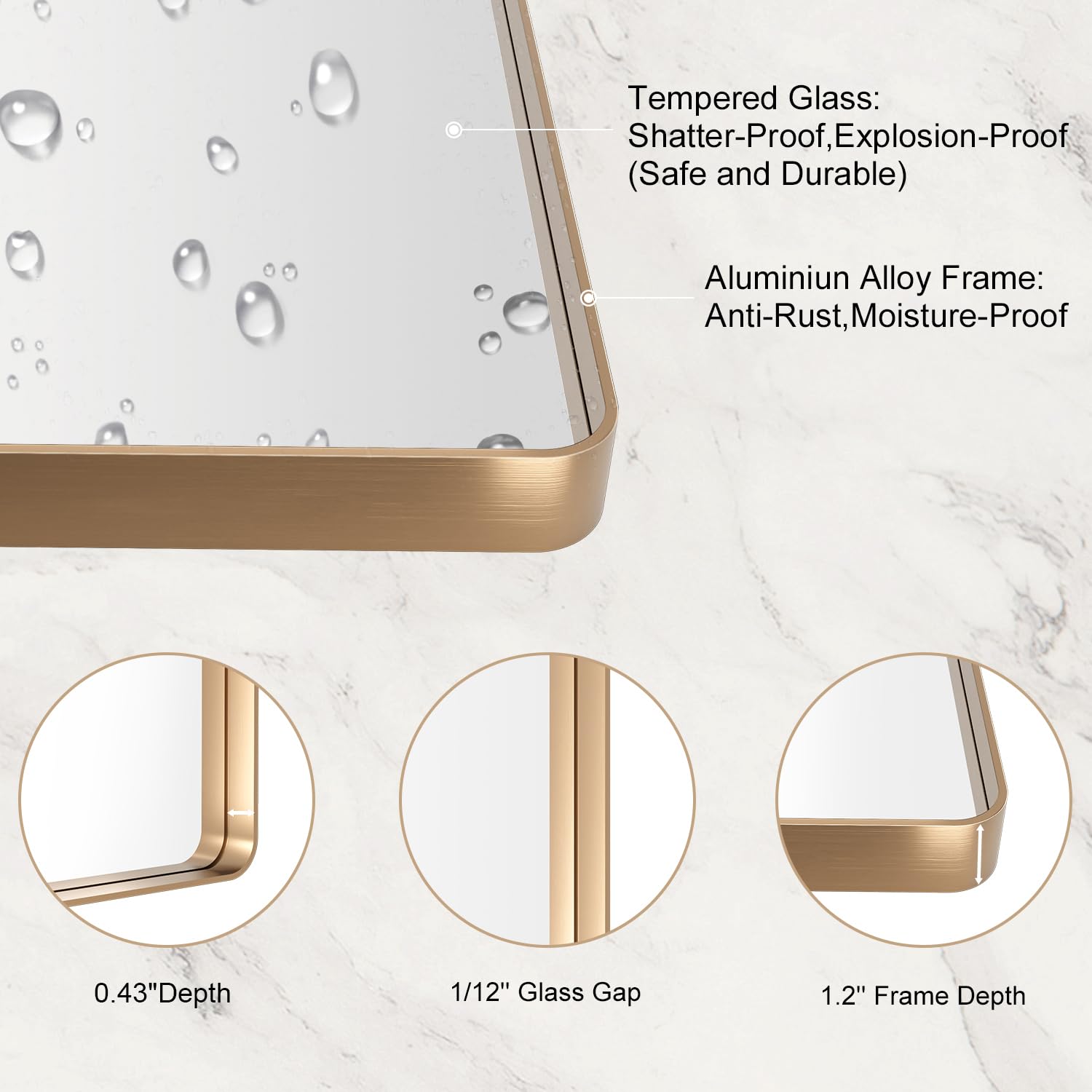 LOAAO packaged mirror with styrofoam showing safe-shipping benefit