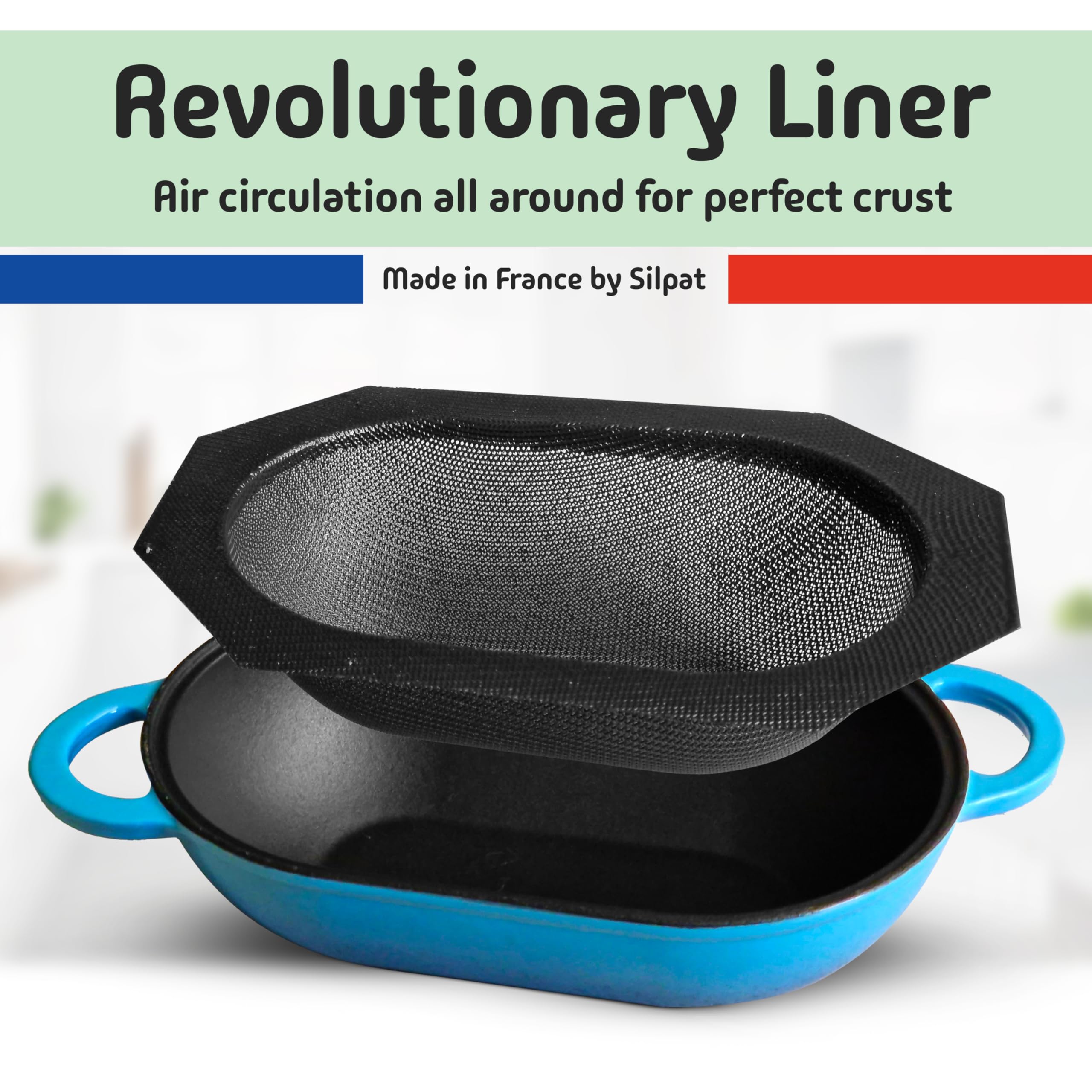 LoafNest perforated non-stick liner close-up showing airflow design