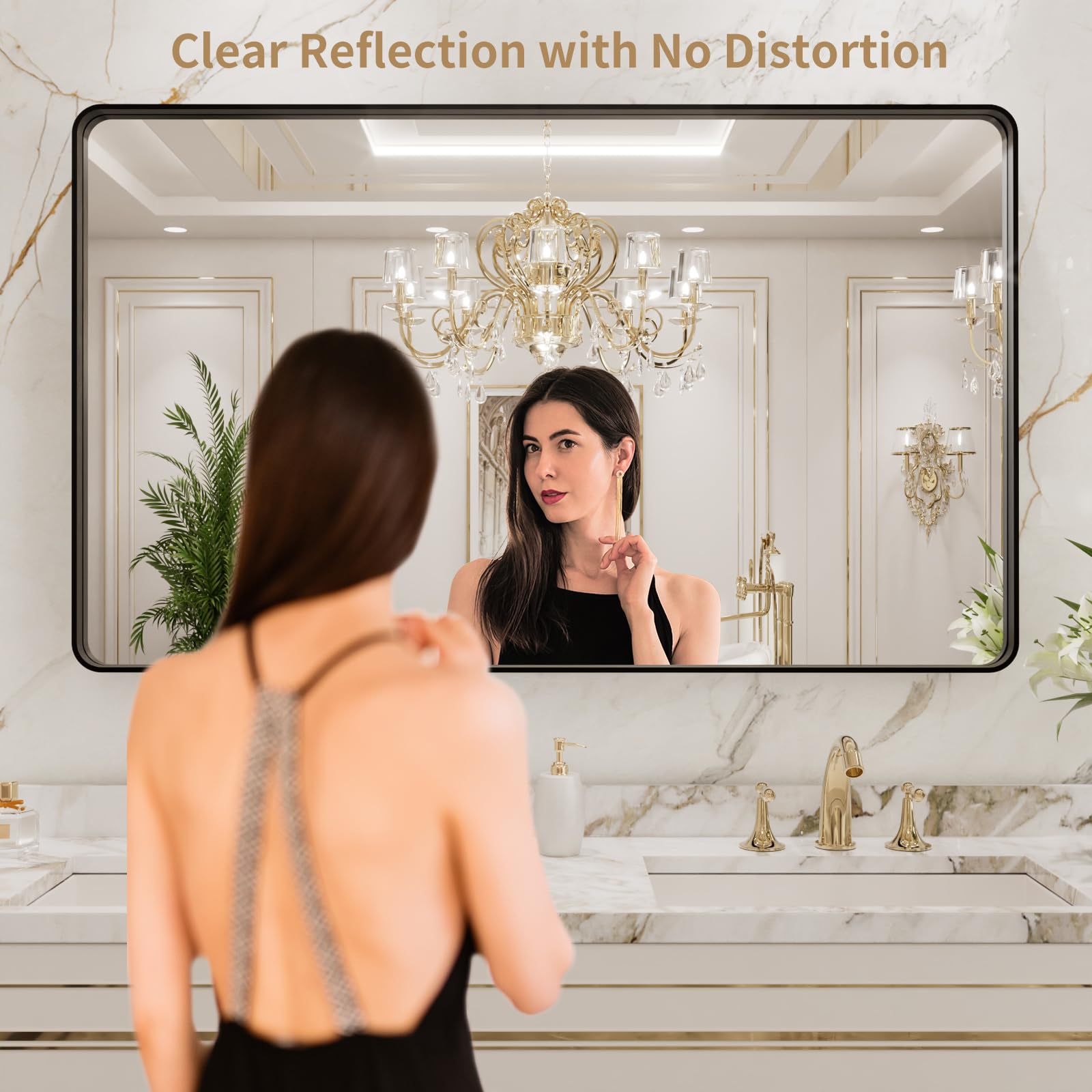 LOAAO close-up of HD glass edge highlighting distortion-free reflection benefit