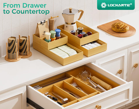Lochantie beside ruler showing 17x6 size for accurate fit in standard or narrow drawers