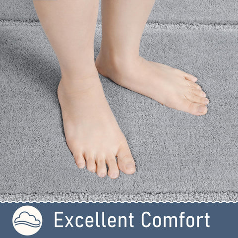LOCHAS long runner placed by shower demonstrating full coverage and comfort benefit