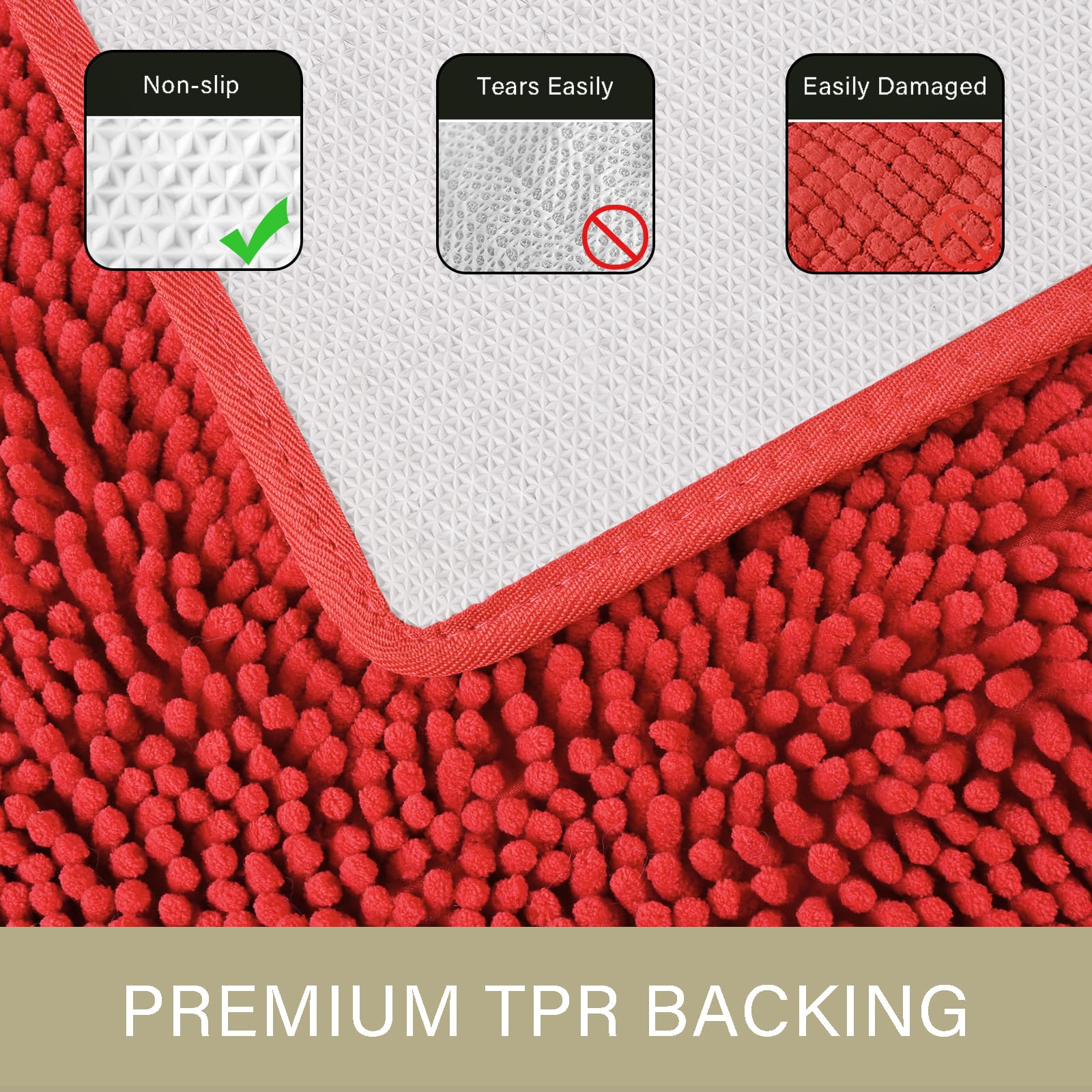 LOCHAS underside showing TPR non-slip backing for stable placement