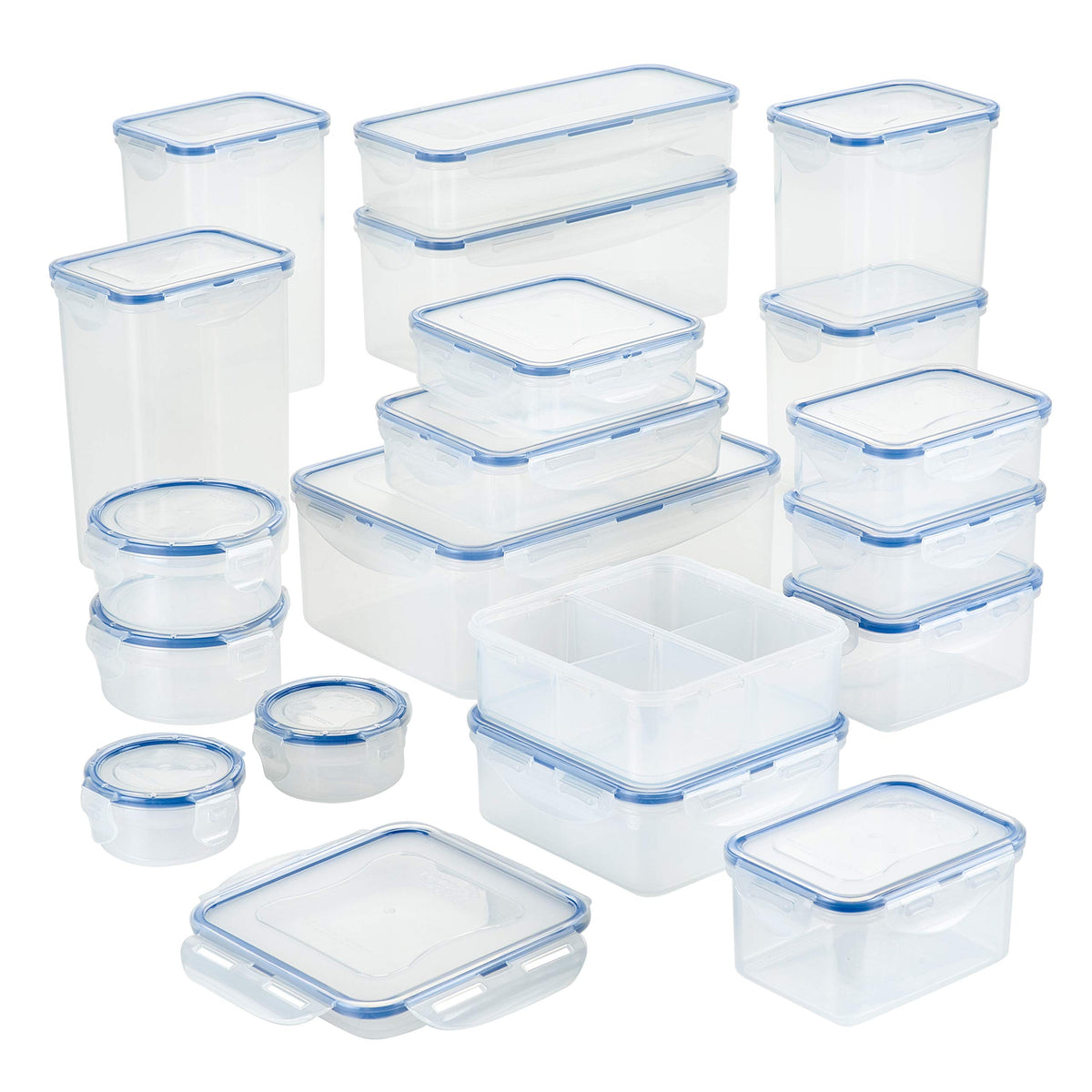 LocknLock front packaging showing full 38-piece set and organized storage benefits