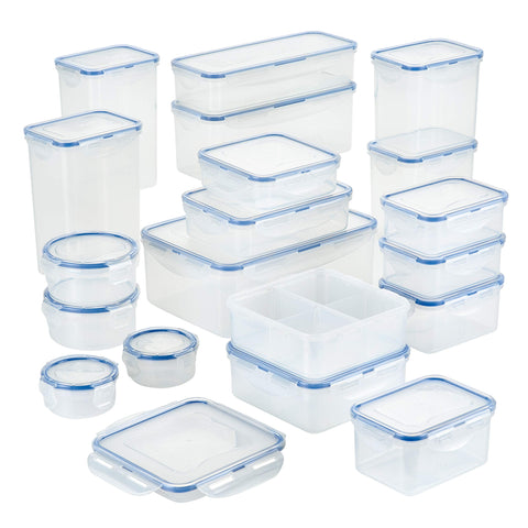 LocknLock front packaging showing full 38-piece set and organized storage benefits